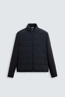 ZARA ОДНОТОННАЯ СТЕГАНАЯ КУРТКА, МОРСКОЙ СИНИЙ