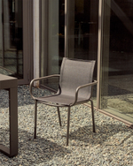 Galdana Штабелируемый садовый стул из черного алюминия