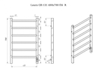 Полотенцесушитель электр. Laura GR-131 400x700 П6 white R