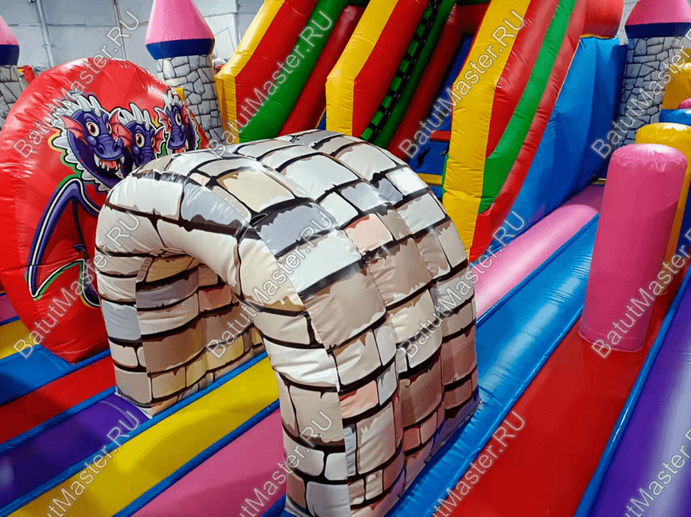 Коммерческий надувной батут "Замок средневековья"
