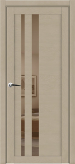 Дверь межкомнатная UniLine 30008 SoftTouch Кремовый Soft touch Остекленная