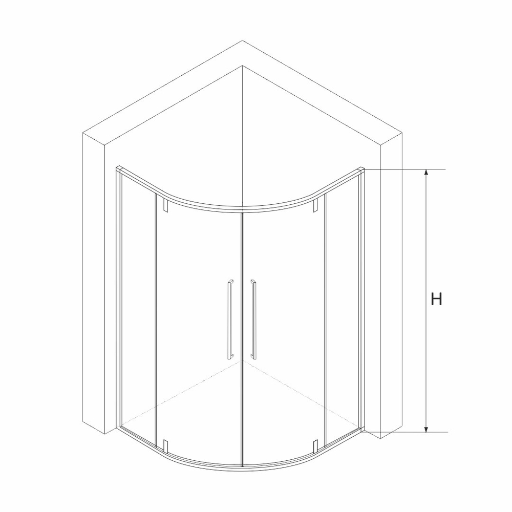 Душевой уголок RGW SV-53B (Прозрачное, 800x800)