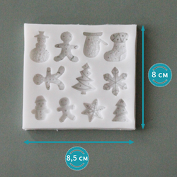 Молд силиконовый "Новый год"