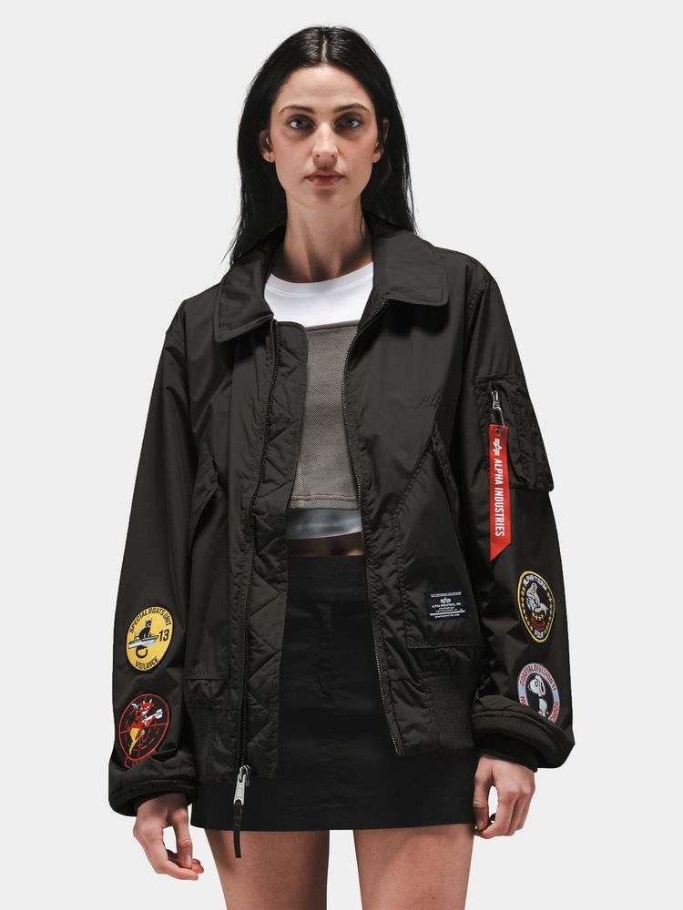 Бомбер Alpha Industries CWU 36/P Relaxed Patched Black (Черный)