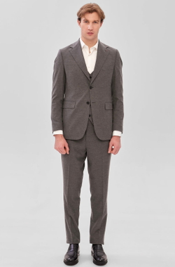 Мужской классический костюм (серый) В58