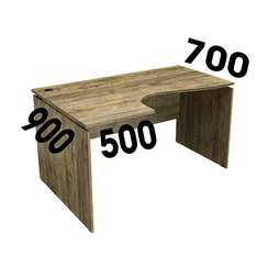 Стол криволинейный Континент Pro СК140L  дуб самдал  1400х900х750