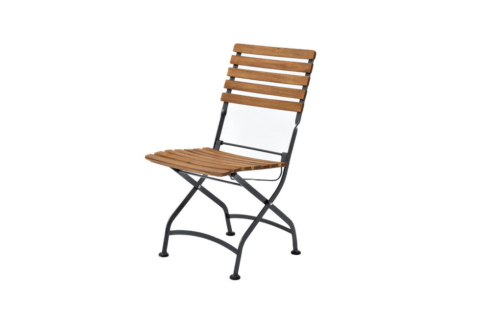 Стул из акации Joygarden ЛАТА складной, Blackmetal (черный), коричневый