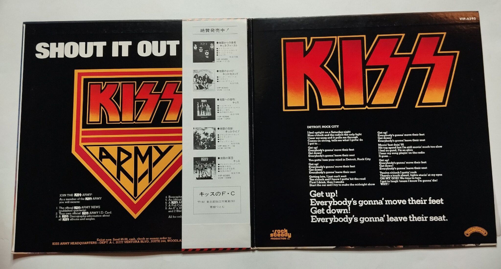 Винтажная виниловая пластинка LP Kiss Destroyer (Japan 1976) (Obi)