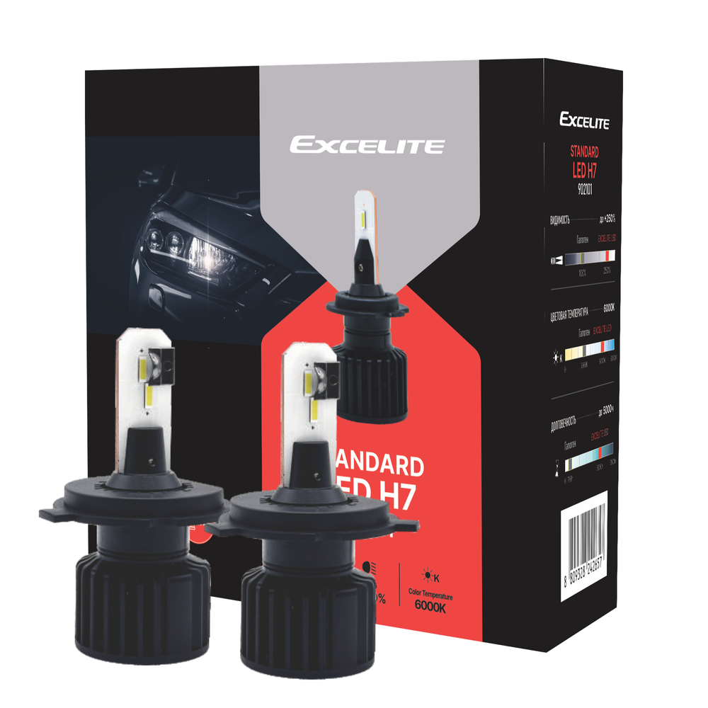 Лампа H7 LED 12-24V Standard Excelite комплект светодиодная