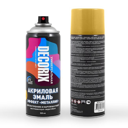 Эмаль аэроз. DECORIX акрил.  металлик золото инков 520мл   0103-94 DX