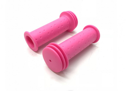 Грипсы детские 102мм резиновые розовые с защитным  ø41мм тройным фланцем. Без упVLX-G37 PK