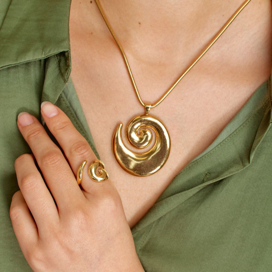 Колье ORI TAO, Bagyo, тайфун, OT24.2-15-31801 (золотистый)