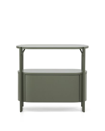 Тумба для ванной Arely из стали и зеленого лака