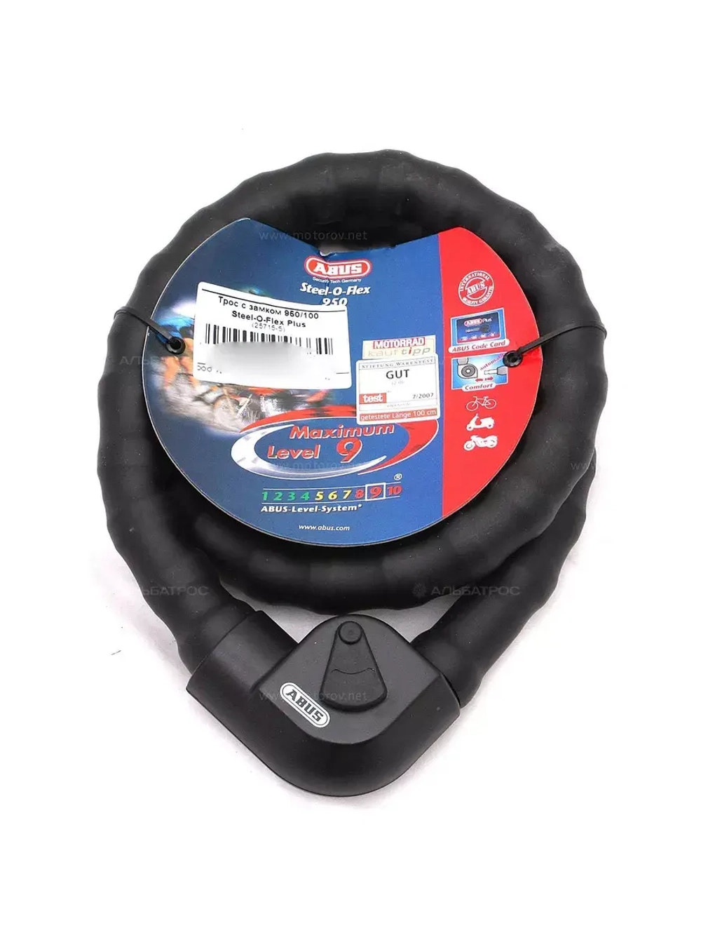 Трос с замком ABUS Steel-O-Flex Plus 950/100 100см