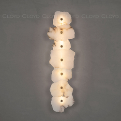 Бра Cloyd KNOSS-A W1 / выс. 71 см - алебастр - латунь (арт.20342)