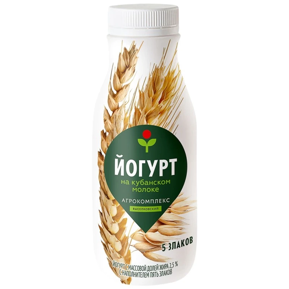 Йогурт питьевой Пять злаков 2,5% Агрокомплекс 270гр"Агрокомплекс"