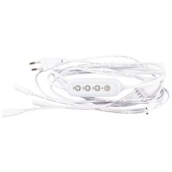 Разветвитель сетевой для линейных светильников ЭРА 5х IEC C7 2pin+timer на 5 точек с таймером 4, 8, 12H 2 м | Аксессуары для фито светильников