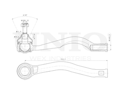Наконечник рулевой левый UNIO SSP-10007