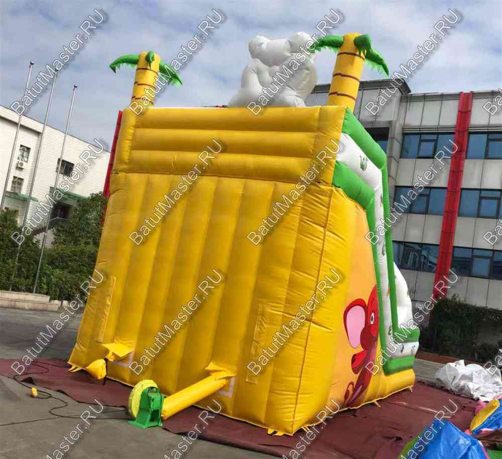 Надувной батут-горка "Тропический микс" 7*4*7 м