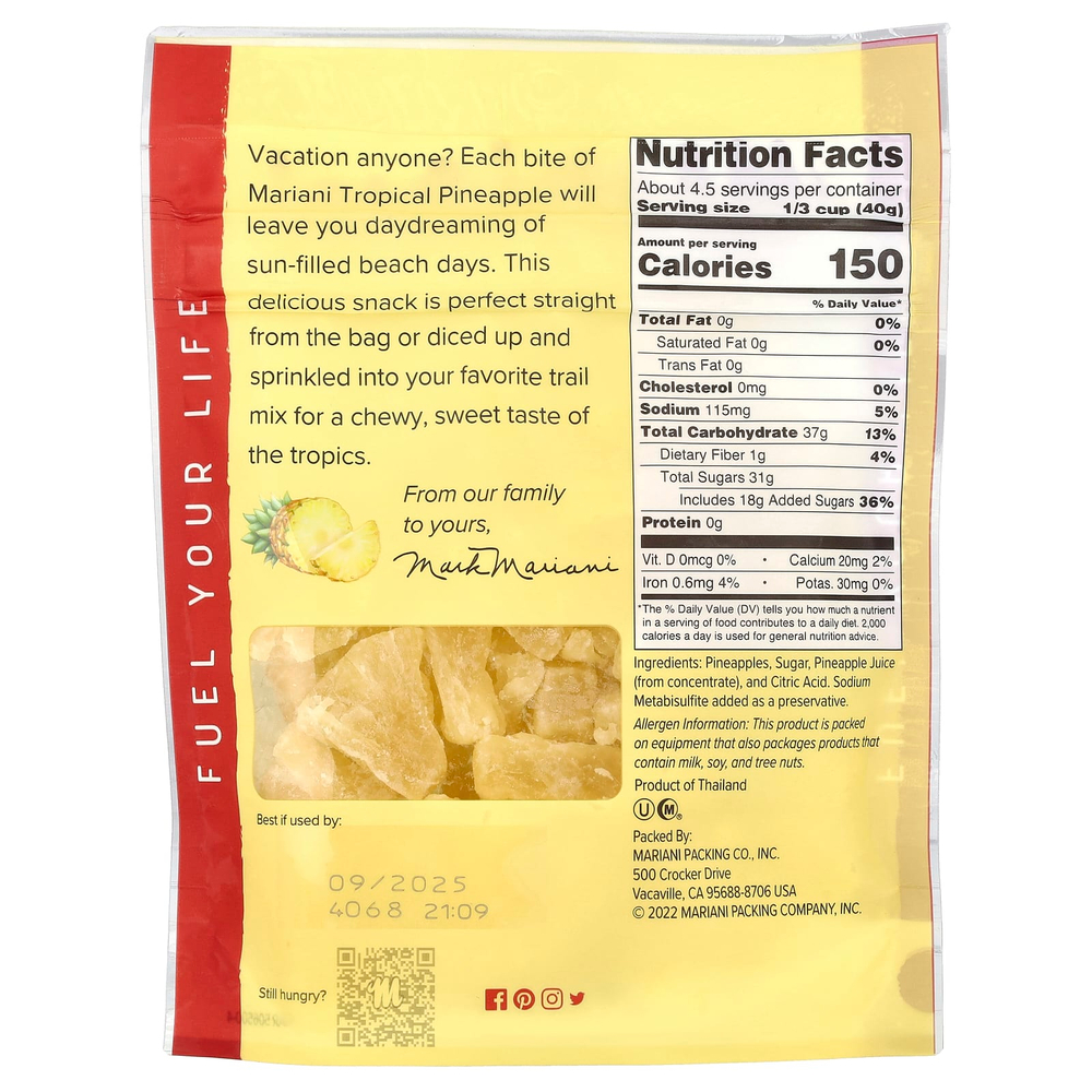 Mariani, Тропический ананас, 170 г (6 унций)