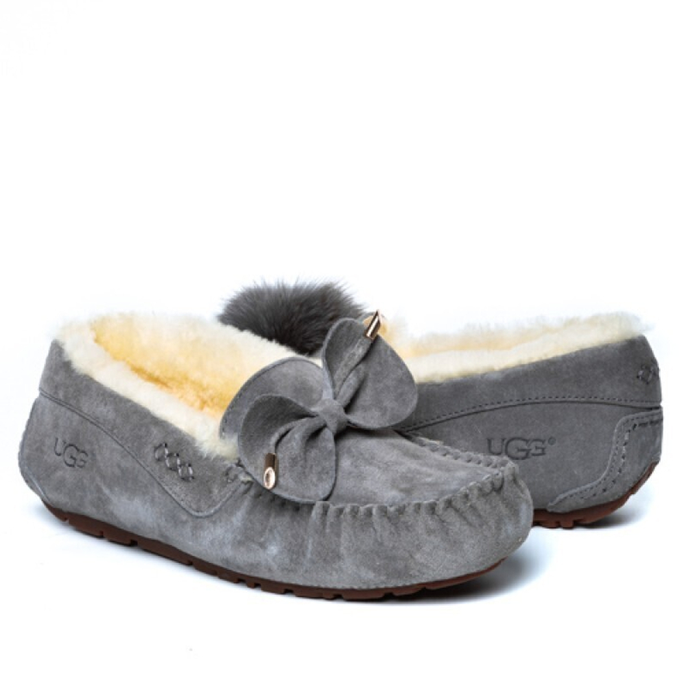 Мокасины Dakota Pom Pom New Grey