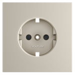 Накладка для розетки с заземлением и защитными шторками, S70 (кашемир)