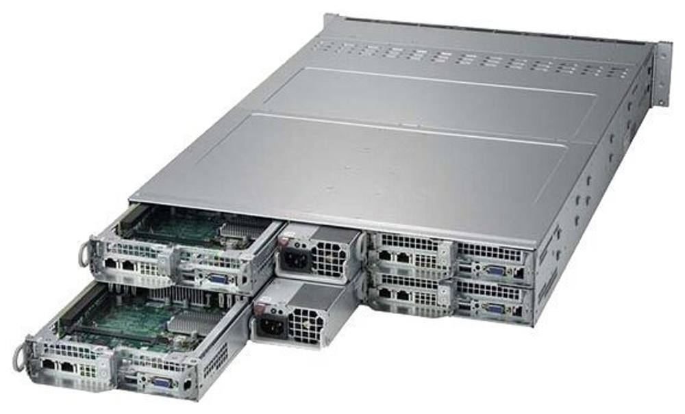 Сервер Supermicro SuperServer 2029TP-HC0R без процессора/без ОЗУ/без накопителей/количество отсеков 2.5" hot swap: 6