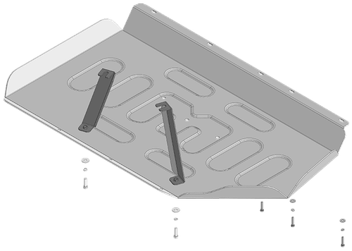 Защита топливного бака. 4 мм, Алюминий для Li Auto L7 2024-н.в., Motodor.349910