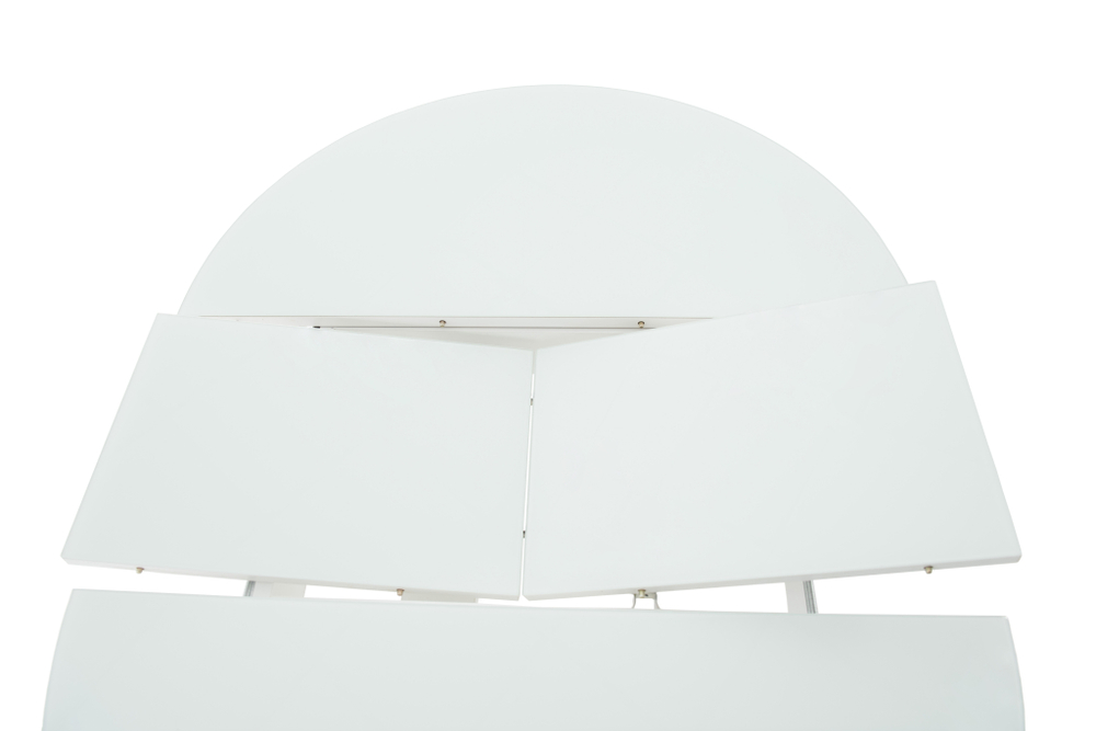 Стол Аврора Ривьера СВ D90, Стекло, Эмаль белая,  7