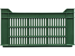 Ящик перфорированный 500×300×264, арт.: 112, объём 39.6, зелёный, код: 01543
