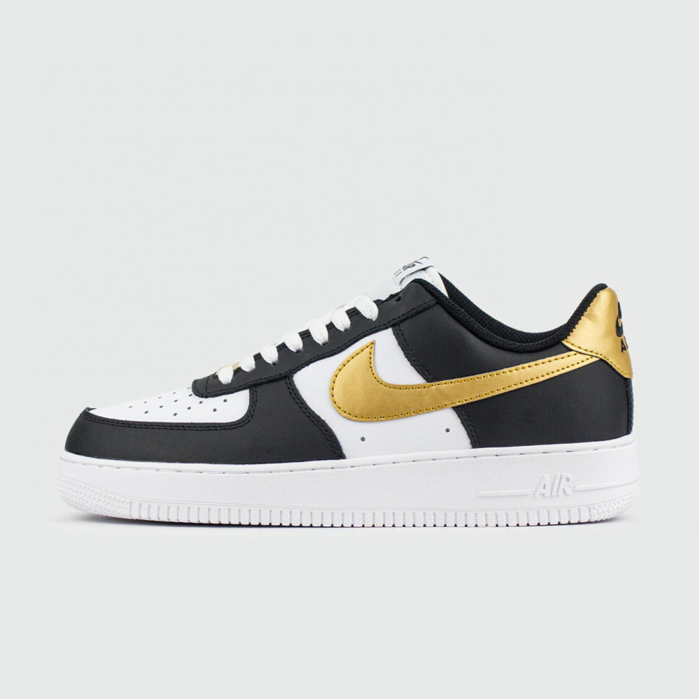 кроссовки Nike Air Force 1 Low White Black Gold