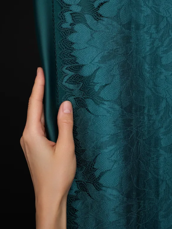 03-77 ОПТ Кружево эластичное 24 см, зеленый