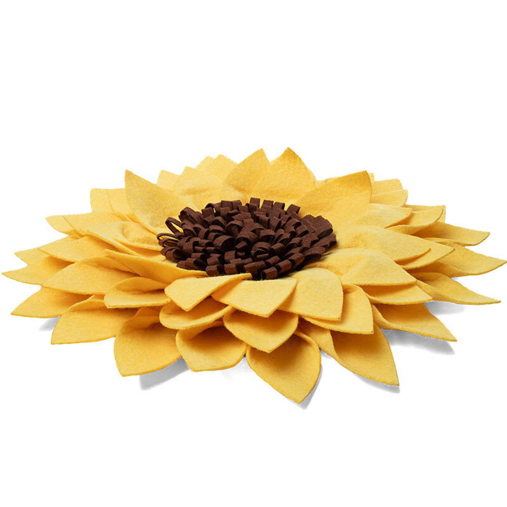 Нюхательный интерактивный коврик для собак "Подсолнух", 400*400мм, Gamma