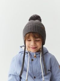 Шапка из смесовой шерсти "Жемчуг" на завязках