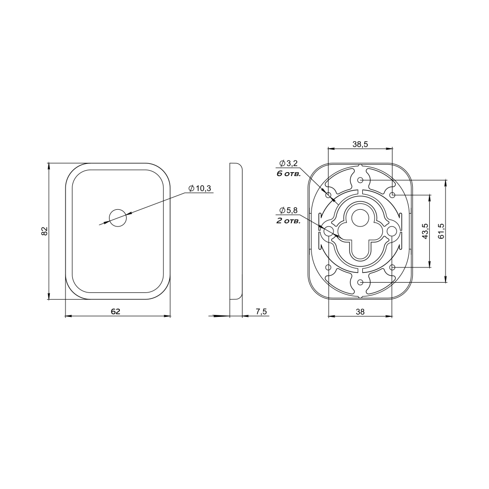 Накладка на шток цилиндра ESC.O.TRD/K.486 CP-8 хром (1шт.)