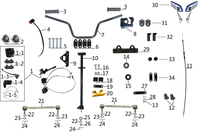 Запчасти к квадроциклу Motax Grizlik T200 | Grizlik T200 LUX. Рис. 2