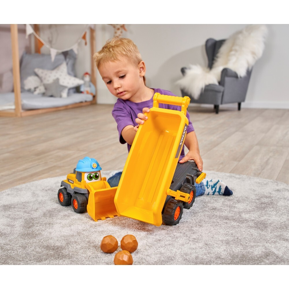 Dickie ABC - Строительная машина VOLVO с прицепом 65 см Звук 4119007 / артикул   4119007  / GTIN 4006333086670