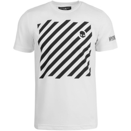 Мужская теннисная футболка Hydrogen Tech Optical Tee Man - white/black