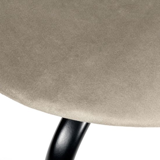 Комплект из 2-х стульев Seven Style латте велюр с чёрными ножками