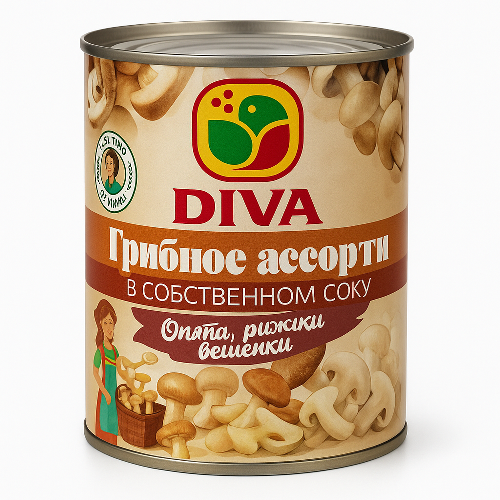 Грибное ассорти DIVA 425 мл