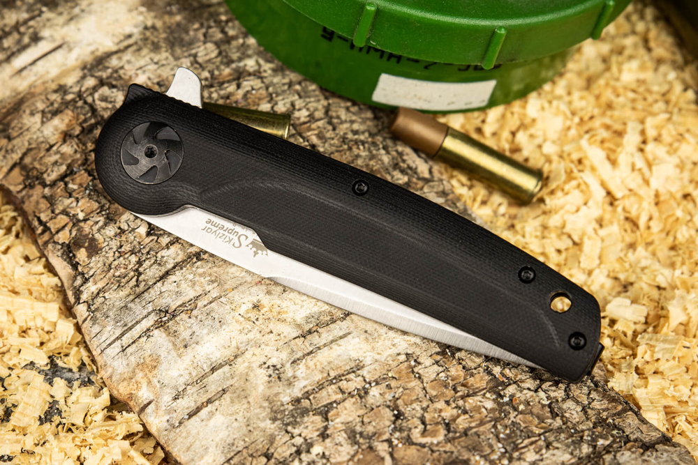 Складной нож Biker Z M390 Black G10 StoneWash