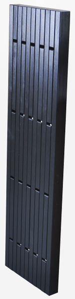 Вешалка для одежды настенная Пиафорте на 10 крючков 120х33 см / вешалка деревянная из массива сосны в прихожую, черный