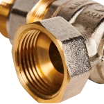 Кран шаровой полнопроходной угловой ROMMER - 1" (ВР/НР, ручка-бабочка)