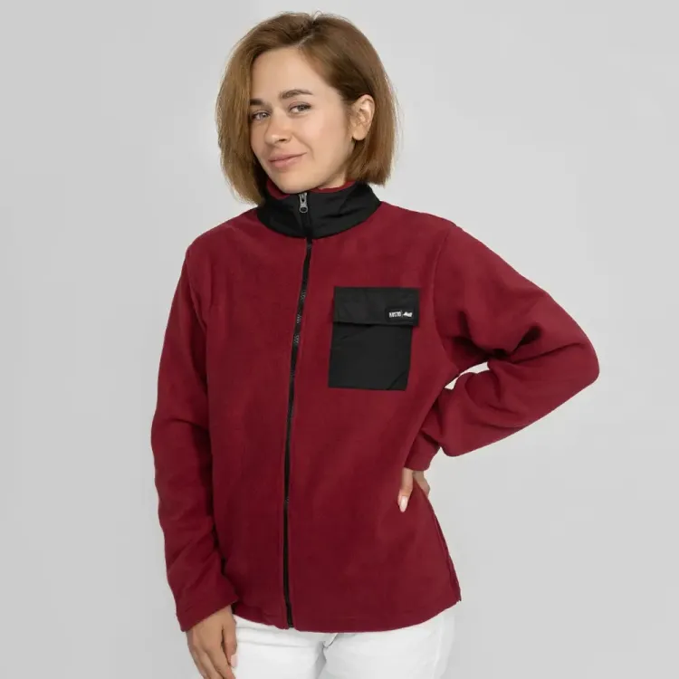 Fleece Full Zip Bordo