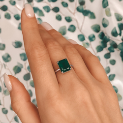 Кольцо Perfect с изумрудным агатом