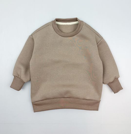 Свитшот из футера с начесом, Молочный шоколад