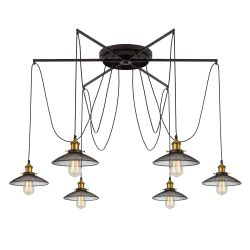 Citilux Эдисон CL451261 Люстра паук Венге Бронза