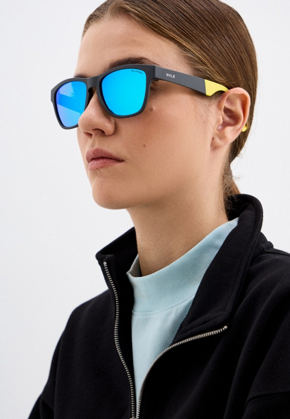 Спортивные очки HILX Unfold Matt Metallic Grey / Blue Polarized Lens