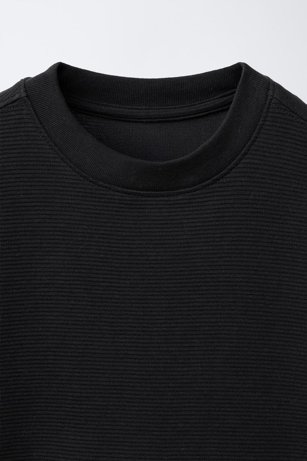 ZARA ЛОНГСЛИВ ИЗ ТКАНИ ОТТОМАН С НАШИВКОЙ, ЧЕРНЫЙ