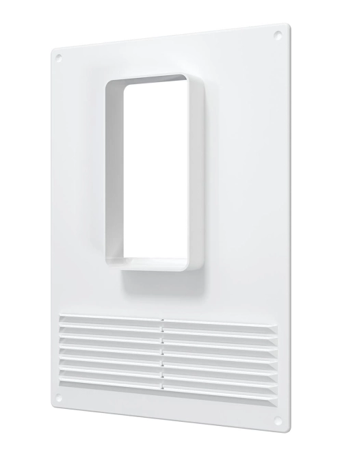 Площадка торцевая ПТВР фланец 60х120 вертикальная решетка 180х250 пластик ERA